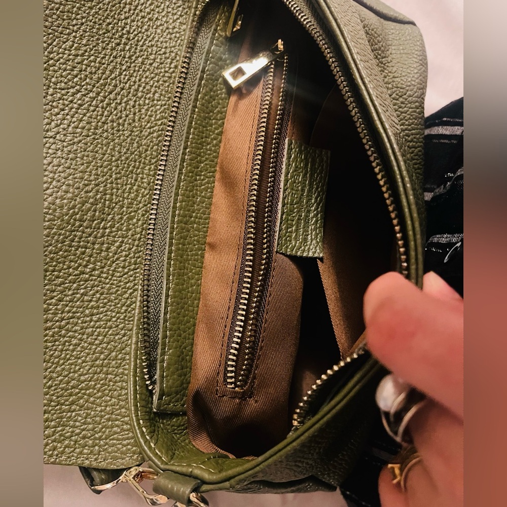 Divina Firenze Abbi crossbody S women clutch shoulder bag italian leather green